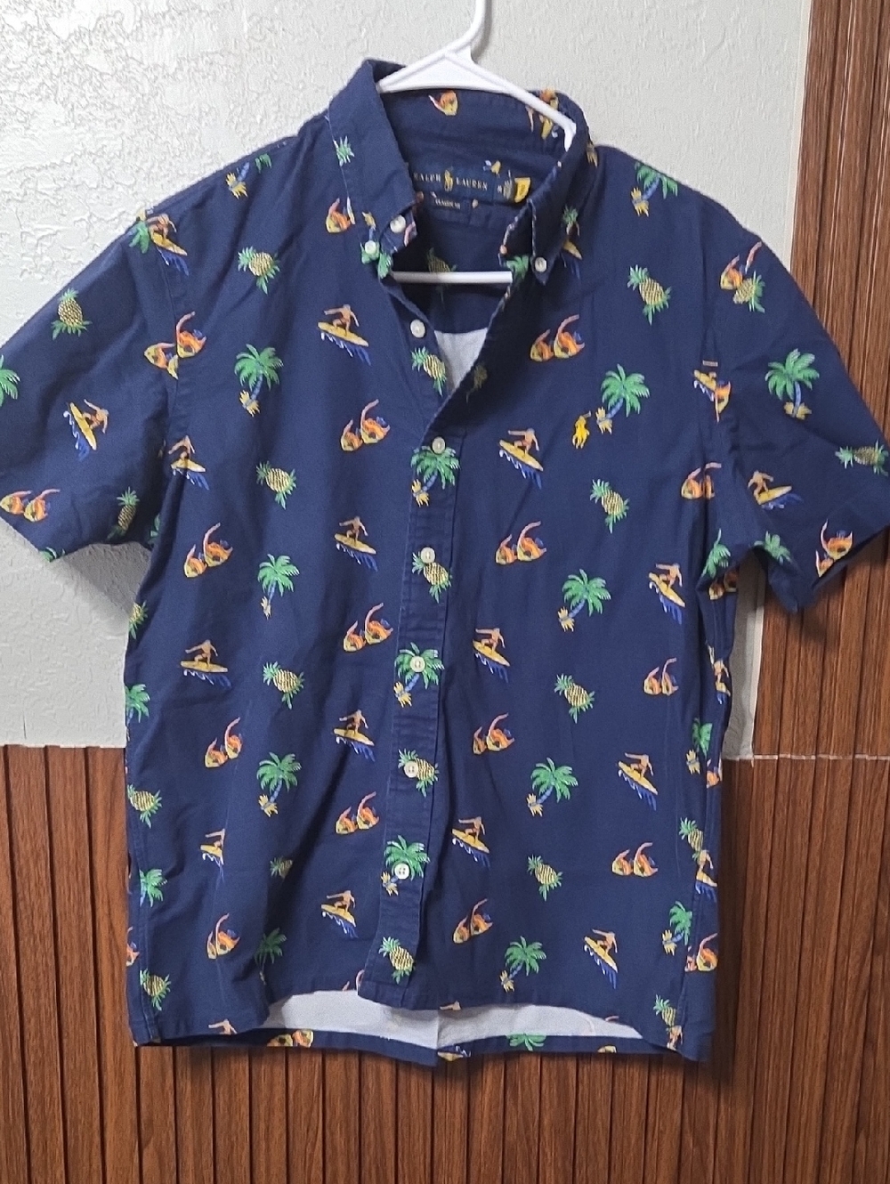 Polo by Ralph Lauren Navy Surf Print Men's Shirt